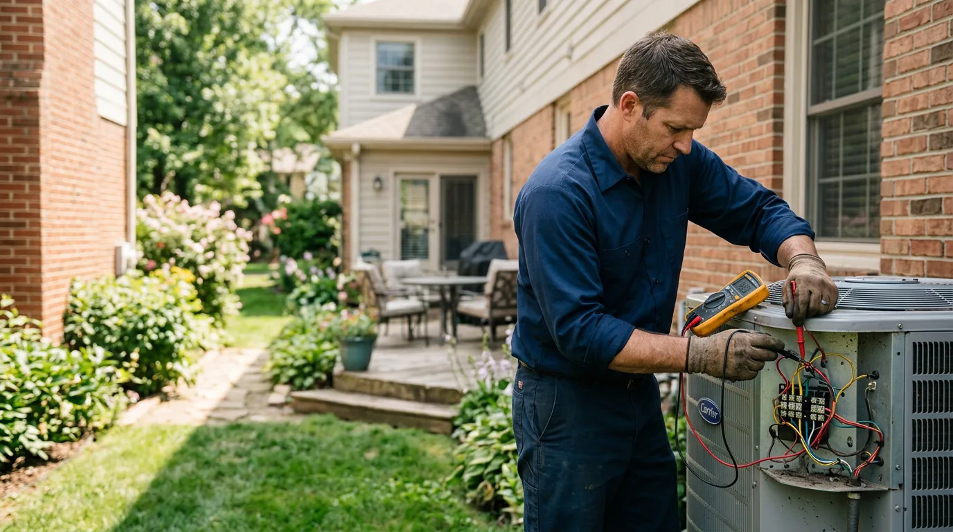 HVAC technician working near Sycamore, PA